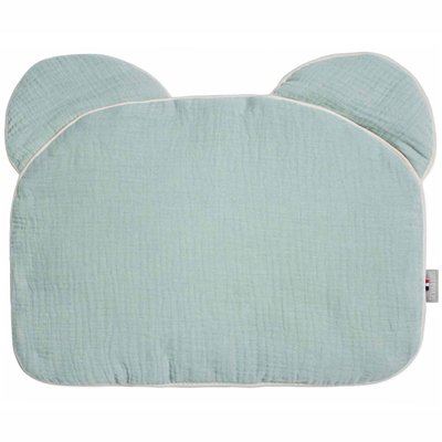 Oreiller plat coussin ourson réversible en gaze de coton JEANNE SEVIRA KIDS