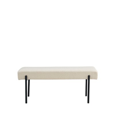 Banc en tissu bouclette et métal L100cm - SWINDON HOUSE NORDIC