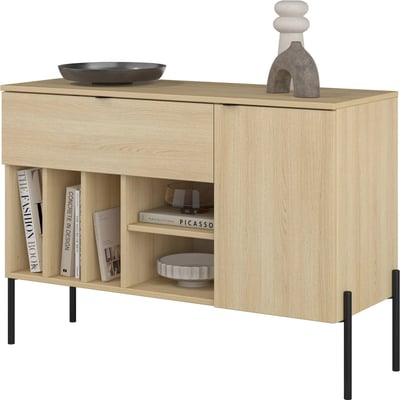Commode asymétrique tiroir et porte ORE RECOLLECTION