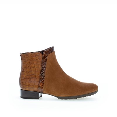 Bottines en cuir à talon décroché bloc GABOR