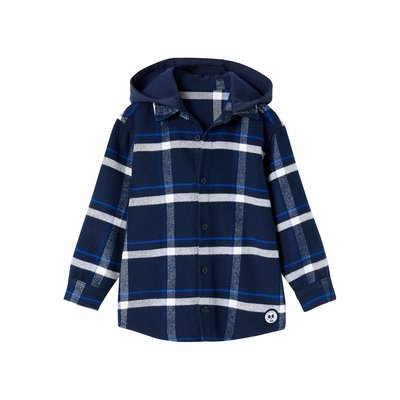 Chemise à capuche à grands carreaux en flanelle VERTBAUDET