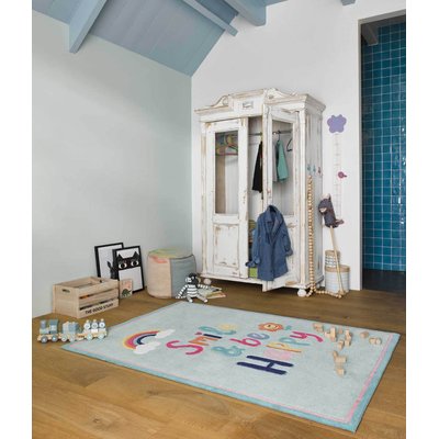 Tapis enfant tufté motif Happy et relief , HAPPY ME! SMART KIDS