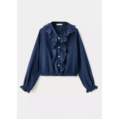 Blouse à volants détail sequins MANGO KIDS