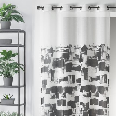 Voilage en Etamine Légère Imprimée  - Effet "Tableau" HOME MAISON