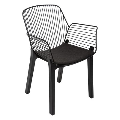 Chaise design en métal noir MONTGOMERY (lot de 2) PIER IMPORT