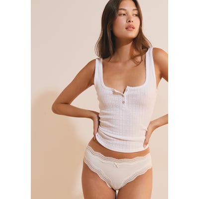 Tanga bords dentelle en microfibre SOUL ETAM