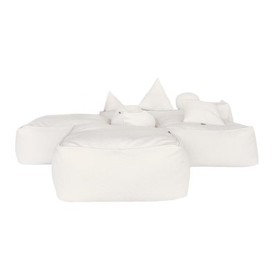 Canapé-pouf modulable en laine bouclée - 4 modules MX HOME