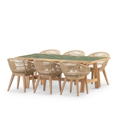 Salon de jardin, 6 chaises, BISBAL & PROVENZA DEFORA HOME