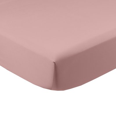 Drap housse satin de coton lavé bio QUARTZ CARRE BLANC