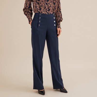 Pantalon large à pont, taille haute ANNE WEYBURN