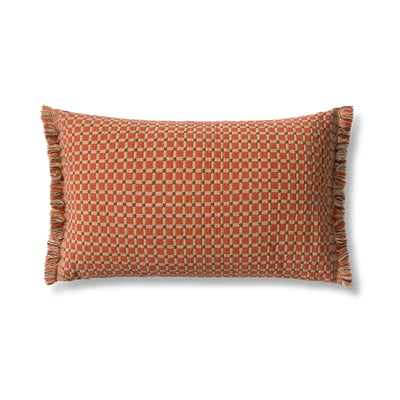 Coussin tissé main à franges Checker TORRE ROURA LORENA CANALS
