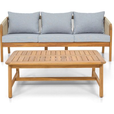 Salon de jardin 3 places en bois FSC - SYMI HOMIFAB