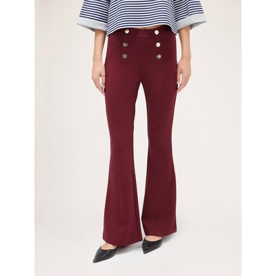 Pantalon flare en maille MILANO de couleur unie MOTIVI