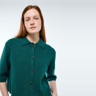Cardigan col polo. MONOPRIX