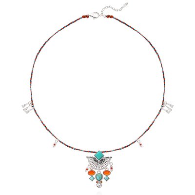 Collier ras de cou avec perles cabochon central et pampilles KOSTA HIPANEMA