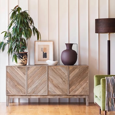 Metz Mango Wood 4 Door Sideboard SWOON