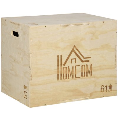 Box jump crossfit - box de pliométrie - bois de hêtre HOMCOM
