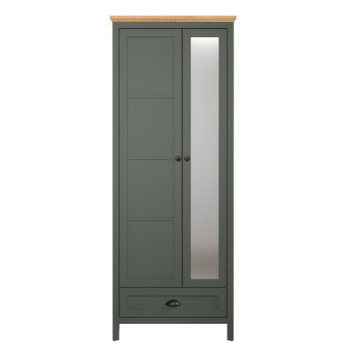 Armoire d'entrée 2 portes dont 1 avec miroir et 1 tiroir L77 cm - STANTON CALICOSY