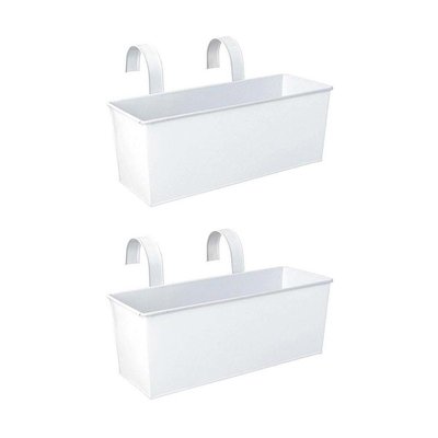 Jardinière balcon en zinc à suspendre (Lot de 2) JARDINDECO