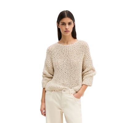 Pull loose cropped en coton organique mélangé Club MARC O'POLO