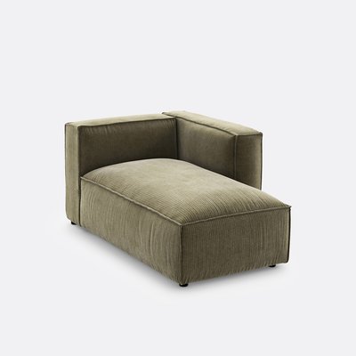 Modulaire longchair van geribd vintage fluweel, Seven LA REDOUTE INTERIEURS