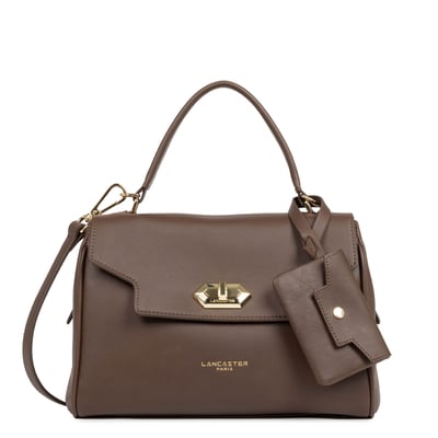Sac à main à rabat avec fermoir en cuir, MADEMOISELLE GRACE LANCASTER