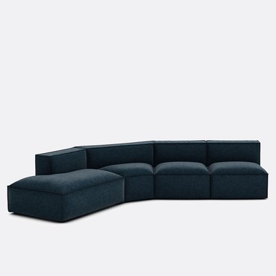 4-teiliges Sofa links Samt, Seven LA REDOUTE INTERIEURS