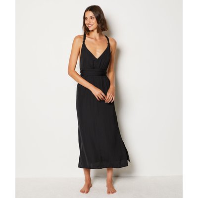 Chemise de nuit noire longue 2025