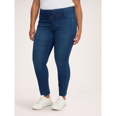 Jeggings bleu avec boutons décoratifs FIORELLA RUBINO