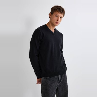 Pull col v en mélange laine et cachemire MONOPRIX