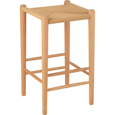 Chaise de bar orientale bois hêtre et assise corde naturelle RECOLLECTION
