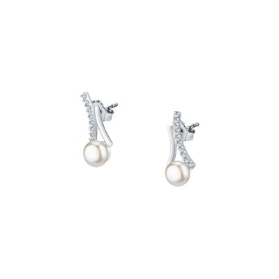 Boucles d'oreilles en argent 925 et perle synthétique CLEOR