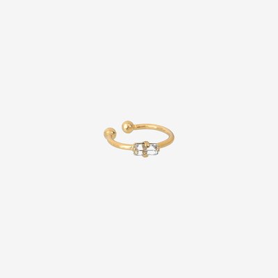 Bague d'oreille dorées à l'or fin BAGUETTE CAROLINE NAJMAN