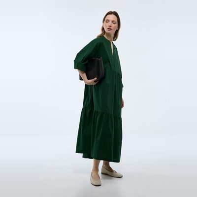 Robe midi ample unie en coton BIO GOTS MONOPRIX