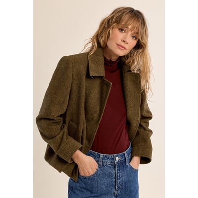 Veste courte à chevrons MOLLY BRACKEN