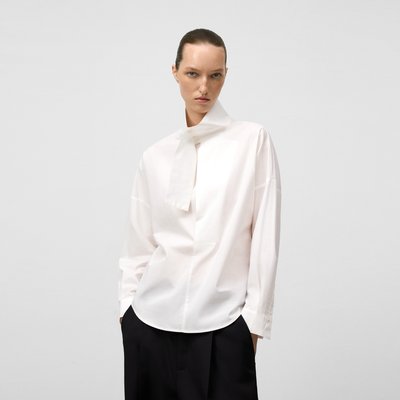 Chemise en coton avec col à bande ADOLFO DOMINGUEZ