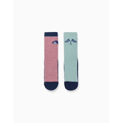 2 chaussettes en éponge antidérapantes avec motif voiture ZIPPY