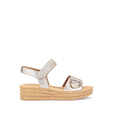 Sandales en cuir à talon compensé GABOR