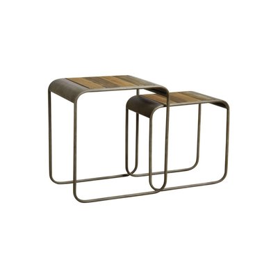 Sellettes en bois et métal (Lot de 2) AUBRY GASPARD