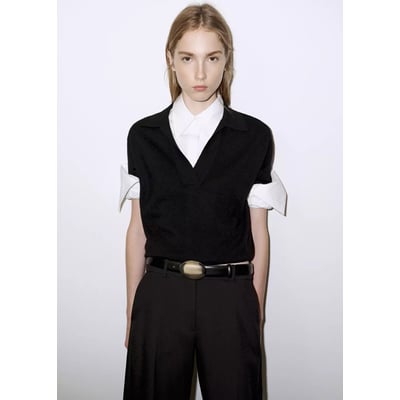 Pull-over laine col polo MANGO