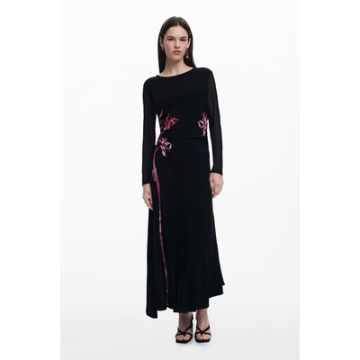 Robe longue asymétrique lys DESIGUAL