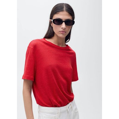 T-shirt lin manches courtes MANGO