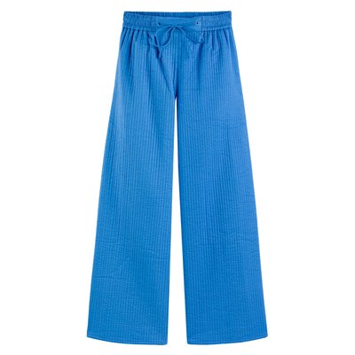 Cotton Wide Leg Trousers, Length 30.5" SOPHIE FELLAY X LA REDOUTE