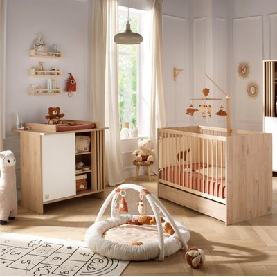 Chambre bébé complète, Lit bébé et Commode à langer avec claustra SAUTHON