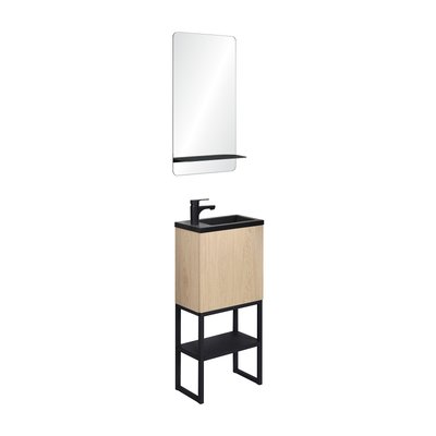 Ensemble lave-mains + miroir + robinet NOVA MOB IN