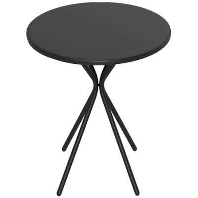 Table d'appoint de terrasse Acier Noir OUTSUNNY