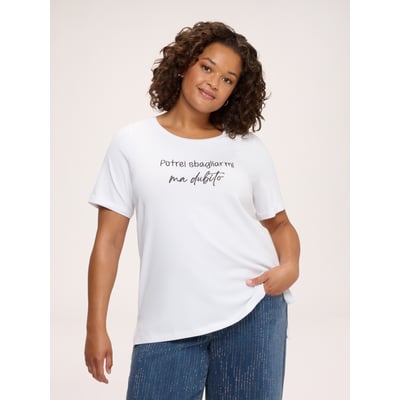 T-shirt avec inscription ironique FIORELLA RUBINO