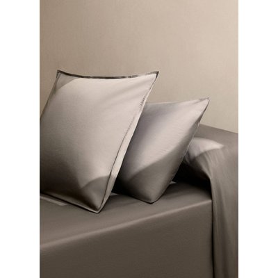 Housse d’oreiller coton satin lavé double surpiqûre 60x60 cm MANGO HOME