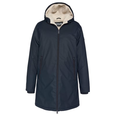 Coupe-vent long à capuche doublé sherpa SCHOTT