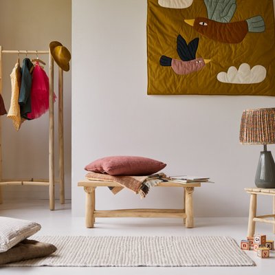 Banc déco enfant en teck massif KILIM TIKAMOON